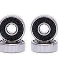 Deep Groove Ball Bearing Set Of Four With Double Rubber Seals And Pre-Lubricated 1/2 Inch By 1-1/8 Inch By 5/16 Inch FKG R8-2RS Style Ball Bearings