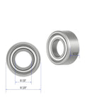Deep groove ball bearing 1/8 ID, 3/8 OD, 5/32 thick, shielded chrome steel, 10 pack, smooth rotation and long life in machines