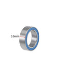MR128-2RS Deep Groove Ball Bearing 8mm ID 12mm OD 3.5mm Width Double Sealed Chrome Steel Z2 Blue Seal, side view