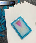 Adjustable Demolding Block Mold Housing Set for Silicone Molds shown with blue blocks and mermaid tail resin mold.