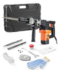 Demolition Hammer 1400W Electric Jack Hammer Heavy Duty Concrete Breaker 2900 BPM Includes Two Chisels Case And Gloves