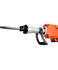 Heavy duty 2200W demolition jack hammer delivers powerful 66J impact energy and 1350 BPM for fast concrete breaking, side view