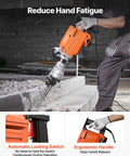Heavy duty 2200W demolition jack hammer delivers powerful 66J impact energy and 1350 BPM for fast concrete breaking, ergonomic handle, worker using on site