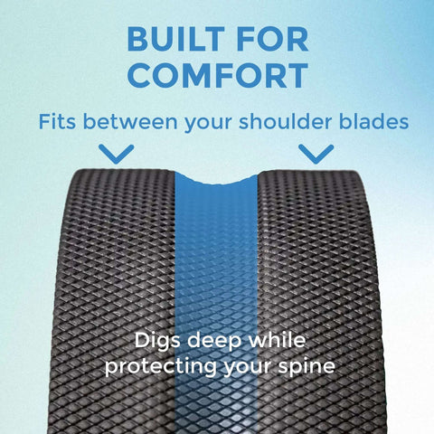 Density Foam Roller With Built In Spine Channel For Targeted Back And Neck Relief, close-up view highlighting comfort feature