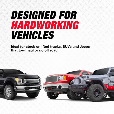 Trucks and vehicles designed for RS9000XL Adjustable Suspension Shock Absorber for off-road use and towing