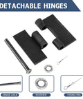 6 Pcs Weld On Hinges Heavy Duty 4" x 4", MOZCORN Weldable Butt Hinges for Gates Garage Trailer Doors, components shown