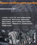 Drop In 2 Pin Alternator For 3.6L V6 Vehicles Including Grand Caravan Journey Town And Country 2011 2016 And 200 2011 2014 Easy Install Durable Replacement For Reliable Charging And Long Life visible in vehicle engine bay