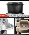 Close-up details of Heavy Duty Replacement Alternator for Dodge Ram 2500 3500 2010 to 2020 and 4500 5500 2011 to 2018, 12V 180A CW.