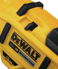 Cordless 15 Gauge Angled Finish Nailer 20V Max XR Renewed for trim molding, brushless motor close-up view