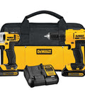 20V Max Cordless Drill And Impact Driver Combo Kit With Two Batteries And Charger Carry Bag Included Ergonomic Compact And Lightweight Design For Tight Corners And Hard To Reach Spaces Ideal For Home Improvement Projects