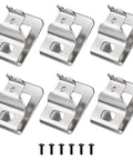 DeWalt Belt Clips 6-Pack Stainless Steel Clip Set With Screws for 20V Power Tools N268241 N086039, front view