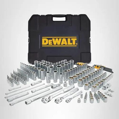 Pro Grade 192 Piece Mechanics Tool Set With One Quarter Inch, Three Eighths Inch, And One Half Inch Drive Sockets, SAE And Metric Wrenches