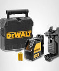 Compact Self Leveling Red Cross Line Laser Delivers Fast, Precise Layout For Walls, Cabinets, Tile, And Fixtures With A 165 Ft Range Using A Detector, IP54 Protection, And 1/8 In Accuracy At 30 Ft For Reliable Performance On Busy Construction Sites with case and batteries