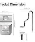 DeWalt Belt Clips 6-Pack Stainless Steel Clip Set With Screws for 20V Power Tools N268241 N086039 dimensions