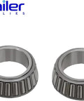 Heavy Duty Trailer Bearing Kit For Dexter 12K Axles, 2-Set Pack With 28682 Inner Bearings, 28622 Races, metal bearing cones