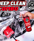 Person using Diablo Wheel Cleaner Spray Two Pack 16 Oz Bottles Safe On Chrome Aluminum Painted Powder Coated And Custom Wheels