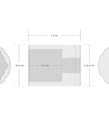 Diagram of 3/8 Inch Drive 24 Mm Shallow 6 Point Socket For Hex Fasteners showing dimensions and hexagonal design.