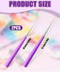 Diamond Tipped Bead Reamer Kit For Jewelry Making 2 Piece Set with pink stainless steel handles in 10.4cm and 12.1cm sizes