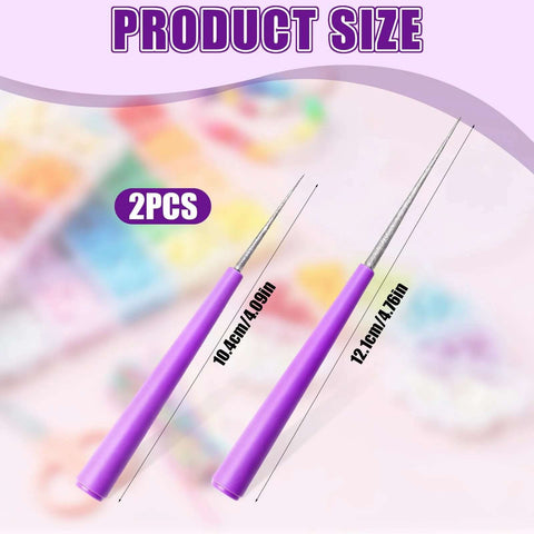 Diamond Tipped Bead Reamer Kit For Jewelry Making 2 Piece Set with pink stainless steel handles in 10.4cm and 12.1cm sizes