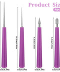 Diamond Tipped Bead Reamer Set 4 Pcs For DIY Jewelry Making And Beading Hole Enlarger Tool with Stainless Steel Handles