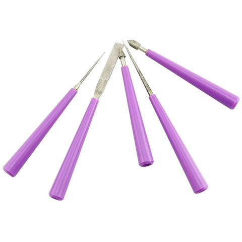 Diamond Tipped Bead Reamer Set 5 Piece For DIY Beaders And Jewelry Makers Quickly Enlarges Bead Holes In Glass Plastic Metal Wood