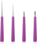 Diamond Tipped Bead Reamer Set 4 Pcs For DIY Jewelry Making And Beading Hole Enlarger Tool with stainless steel handles