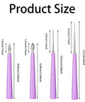Diamond Tipped Bead Reamer Set For Jewelry Making 4 Piece Bead Hole Enlarger And Burr Remover Kit with size details.