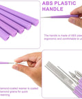 Diamond Tipped Bead Reamer Set For Jewelry Making And Bead Hole Enlargement Five Piece Pro Grade Handy Tool in use with ABS plastic handles