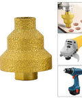 Diamond Particles Step Drill Bit Set Pro Grade for Metal Wood and Plastic 20 35 50mm, shown in various tool applications.