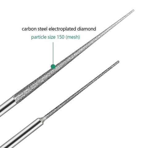 Two Pack 3mm Shank Mini Drill Bit With Diamond Point Engraving Needle For Metal Plating And Jewelry Making Diamond Coated Reamer Tool