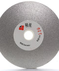4 Inch Diamond Flat Lap Disc 100mm Grit 320 Coated Grinding Disk With Five Eighths Inch Arbor for gemstones, jewelry, glass, rock projects.