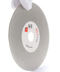 Side view of 4 Inch Diamond Flat Lap Disc 100mm Grit 320 Coated Grinding Disk With Five Eighths Inch Arbor for carving projects