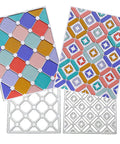 Diamond Frame Cutting Dies Set For Card Making And Scrapbooking 2 Pack Background Frames Metal Stencils for DIY Crafts.