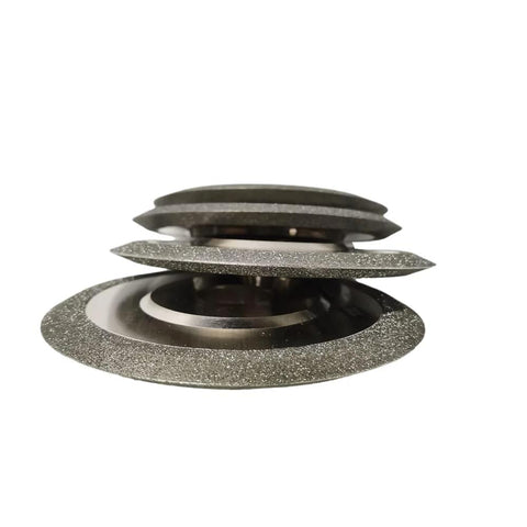 Side view of Diamond Grinding Wheel 4 Inch With V Shaped Groove 60 Degree Electroplated Diamond Abrasive