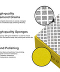 Diamond Hand Polishing Pads Set For Ceramic Tile And Glass 60 120 200 400 Grit with high-quality diamond grains and sponges