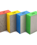 Diamond Hand Polishing Pads Set 60 100 200 400 Grits For Ceramics Glass Tile, foam-backed, four-color pads