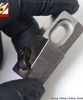 Diamond PCD CBN Round Insert Tool Holder For RNGN0903 RNGN32 Three Eighths Turning Milling Tools Cutter For Surfacing Cylinder Heads And Engine Blocks Left Hand EDGEV Compatible High Rigidity 42CrMo Steel close-up