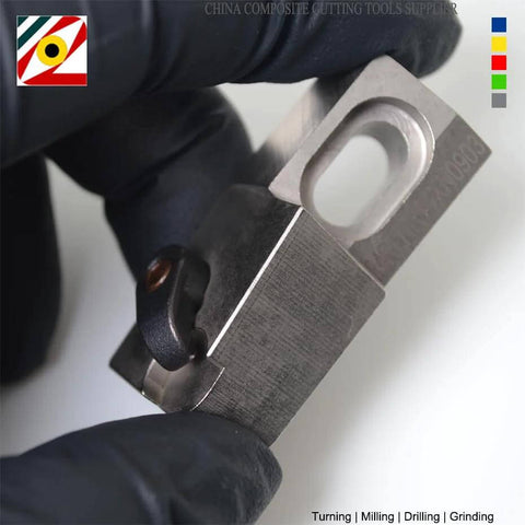 Diamond PCD CBN Round Insert Tool Holder For RNGN0903 RNGN32 Three Eighths Turning Milling Tools Cutter For Surfacing Cylinder Heads And Engine Blocks Left Hand EDGEV Compatible High Rigidity 42CrMo Steel close-up