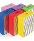 Diamond Polishing Pads Set 6 Grits 60 100 200 400 600 1000 With Foam Backing in various colors