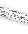 USA made diamond polishing paste with 3000 grit high concentration diamond powder delivers fast smooth polishing, 5 grams syringe