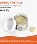 Open jar of 80000 Grit Diamond Polishing Paste With Twenty Five Percent Diamond Powder Point One Micron, 50g