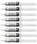 Efficient 8 pack diamond polishing paste kit delivers fast scratch removal and mirror finishes on eight 5g syringes, grits 80k to 1k, oil-based.