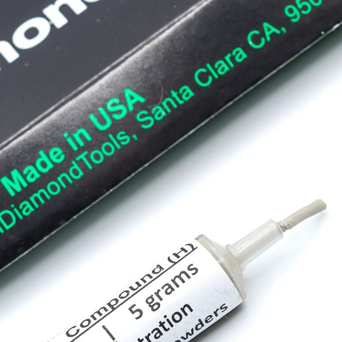 Diamond Polishing Compound Paste 8000 Grit 0-2 Microns tube and packaging, USA made oil based for precise mirror finish