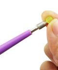 Close-up of Diamond Tipped Bead Reamer Set 5 Piece For DIY Beaders And Jewelry Makers Quickly Enlarges Bead Holes In Use