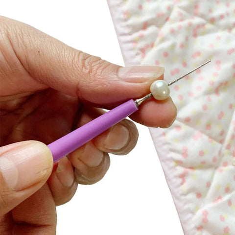 Diamond Tipped Pro Grade Bead Reamer Set For Jewelry Making And Beading Tools 10 Piece Kit with stainless handle in use