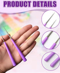 Diamond Tipped Bead Reamer Kit For Jewelry Making 2 Piece Set with purple handles and stainless steel tips