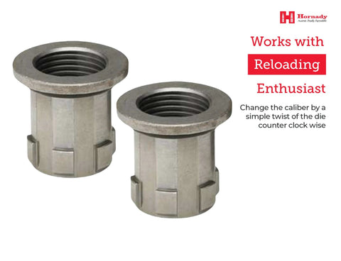 Fast Caliber Swap Die Bushings, 2 Pack, Lock-N-Load System By Hornady