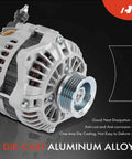 Alternator For Subaru Impreza 1993 1994 1995 1996 1997 12V 75A Five Groove Pulley Clockwise Replacement, aluminum casing.