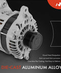 Heavy Duty 12V 130A Alternator For Subaru Outback Crosstrek Legacy 2015 2017 2016 2017 2.0L 2.5L With 6 Groove Decoupler Pulley Clockwise Replacement 23700AA91A 23700AA91B