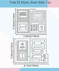 Awesome Versatile Die Cut Set For Card Making And Scrapbooking With Folder Slide Stamp Film Patterns Envelope Cut Dies